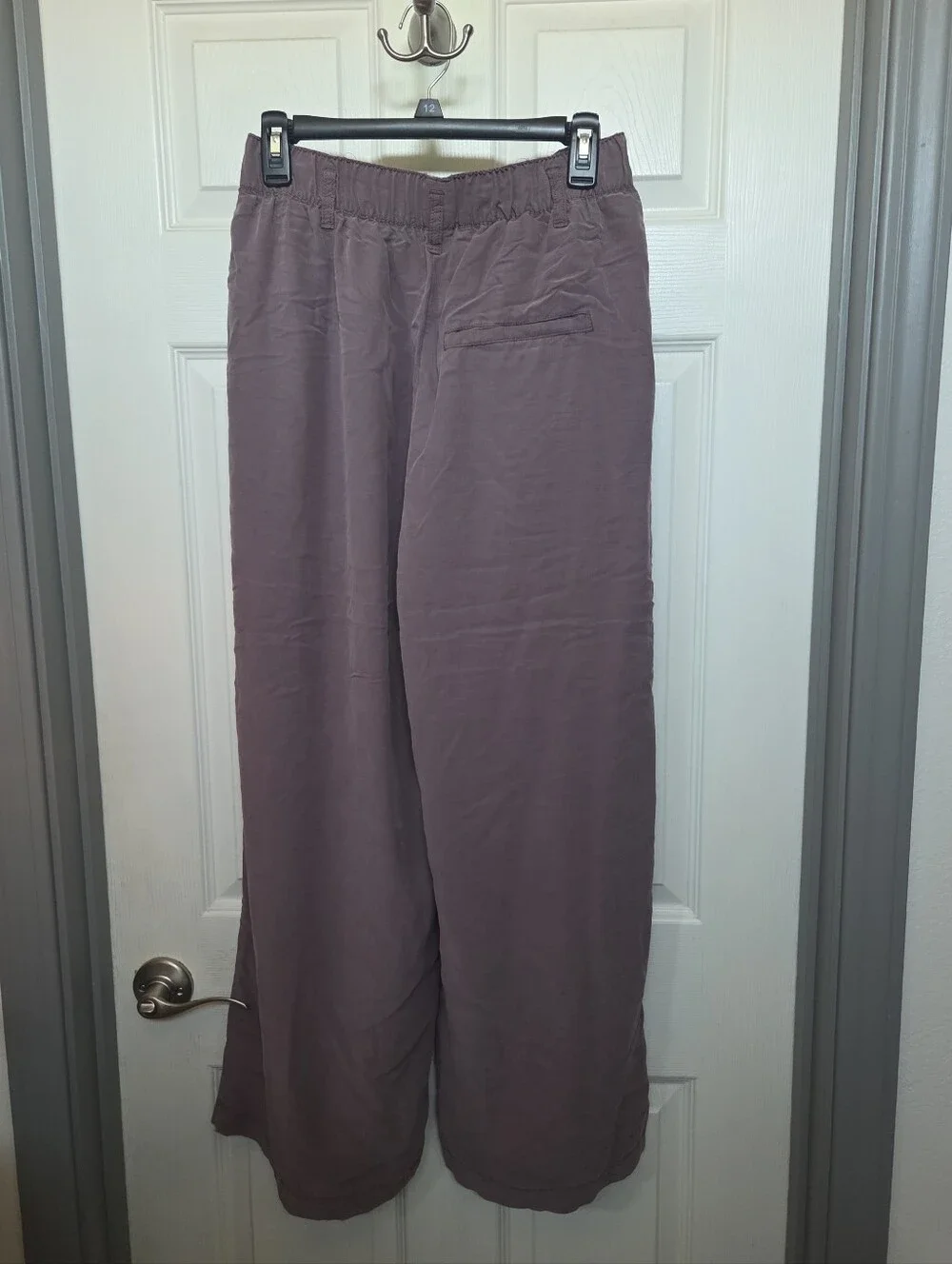 Free People Wide-Leg Pleated Trousers in  Mauve Size Small Contemporary Y2K
